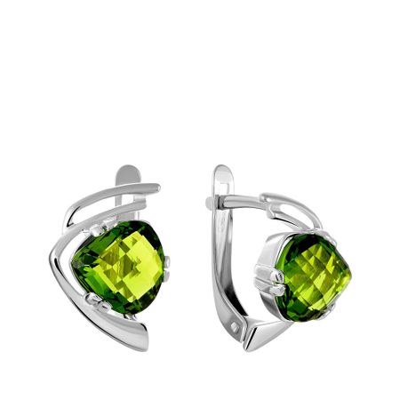 Серьги из серебра с ювелирными кристаллами 1080₽