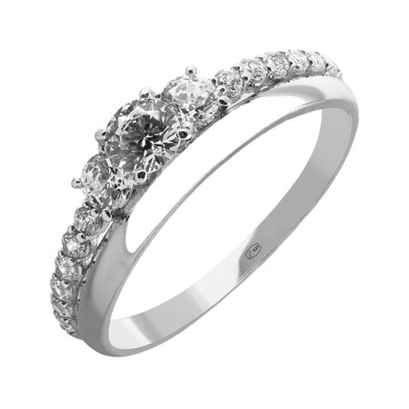 Серебряное кольцо с фианитами 1380₽