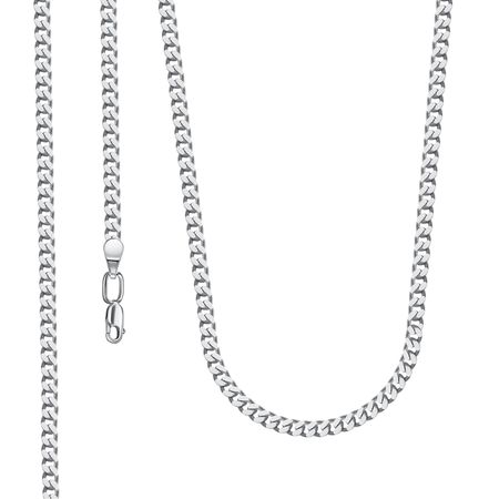 Серебряная цепочка Панцирь с родированием 2590₽