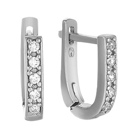 Серьги из серебра с фианитами 990₽