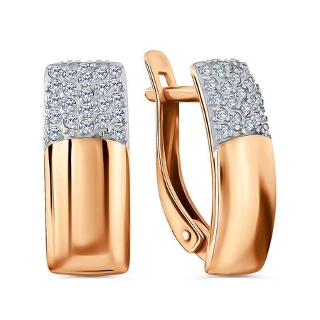 Золотые серьги с фианитами 43730₽