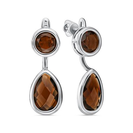 Серебряные серьги с раухтопазами 3490₽