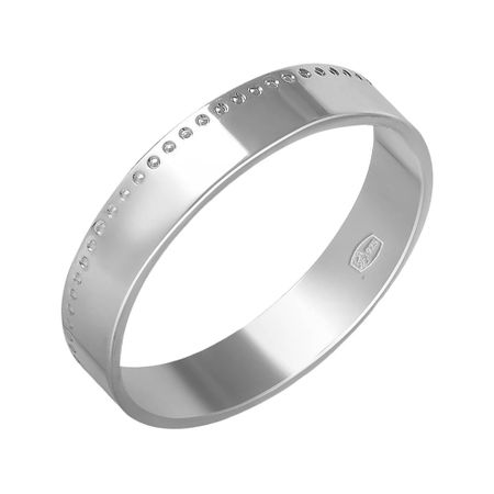 Серебряное обручальное кольцо с алмазной гранью 780₽