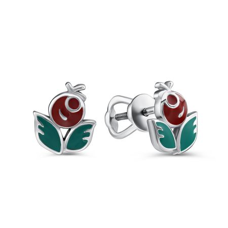 Серебряные серьги с эмалью 990₽