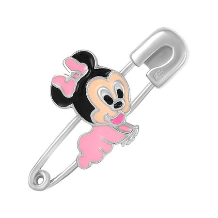 Брошь-булавка Минни Маус из серебра с эмалью 990₽