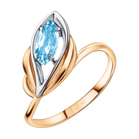 Золотое кольцо с топазом Sky и родированием 31990₽
