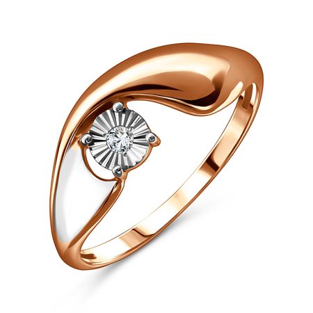 Золотое кольцо с бриллиантом 41990₽