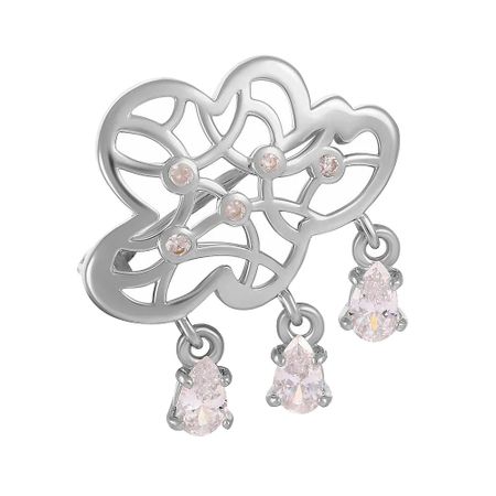 Брошь из серебра с фианитами 1490₽