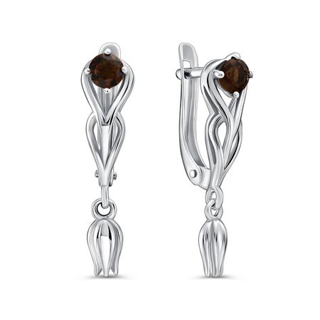 Серебряные серьги с раухтопазами 1490₽