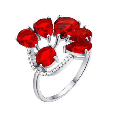 Кольцо из серебра с кварцем и фианитами 1890₽