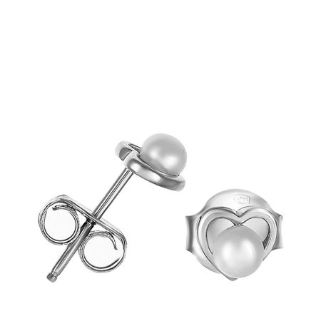 Серьги-пусеты из серебра с жемчугом 890₽