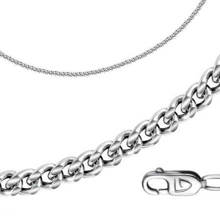 Серебряная цепочка Панцирь с алмазной гранью и родированием 5590₽