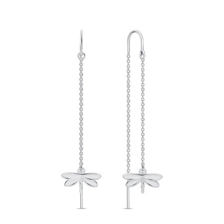 Серебряные серьги с эмалью и родированием 2590₽