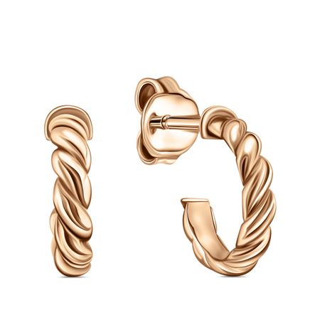 Серебряные серьги с позолотой 12 мм 740₽