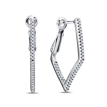 Серебряные серьги с фианитами 3490₽