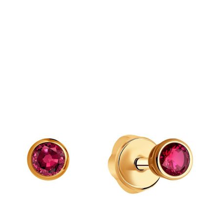 Золотые серьги с рубинами 57990₽