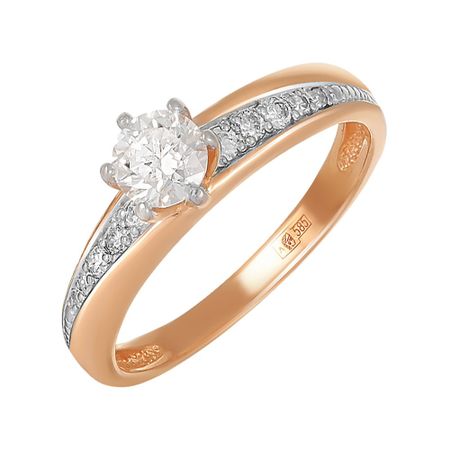 Золотое кольцо с бриллиантами 229990₽