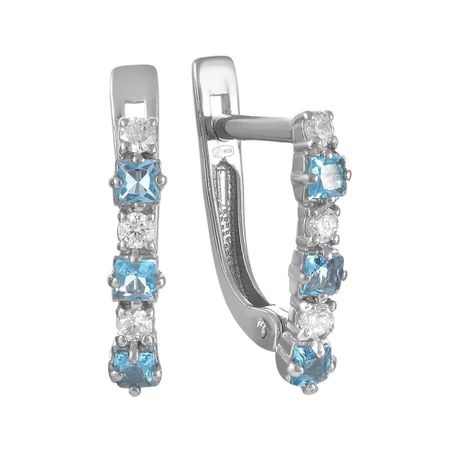 Серьги из серебра с фианитами 1000₽