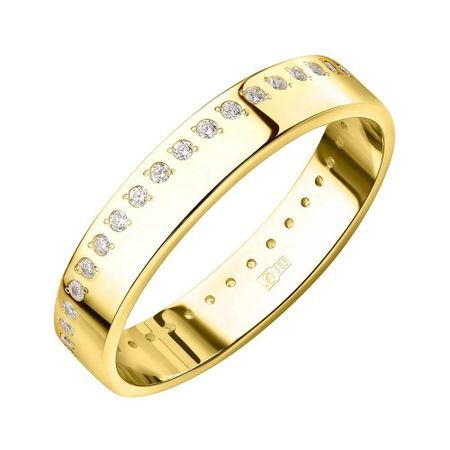 Золотое обручальное кольцо с фианитами 61070₽