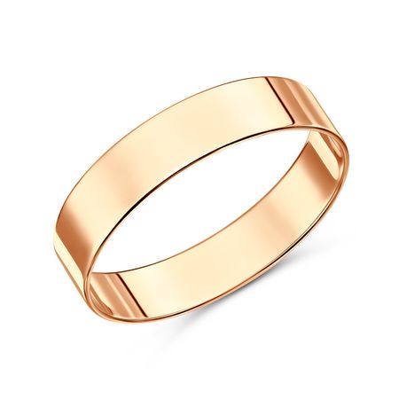 Серебряное плоское обручальное кольцо с позолотой 4 мм 990₽