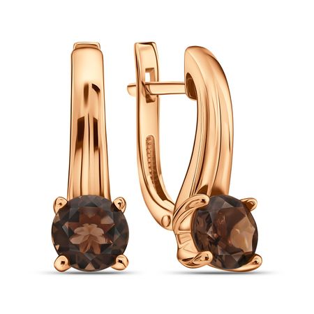 Золотые серьги с раухтопазами 73990₽