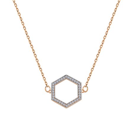 Золотое колье с бриллиантами и родированием 54990₽