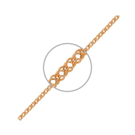 Серебряная цепочка Двойной ромб с позолотой 690₽