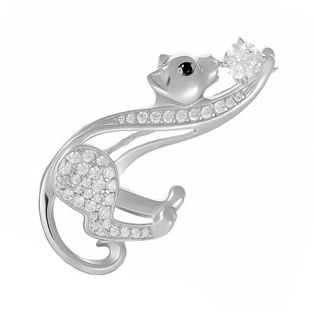 Брошь из серебра с фианитами SWAROVSKI и фианитами 2190₽