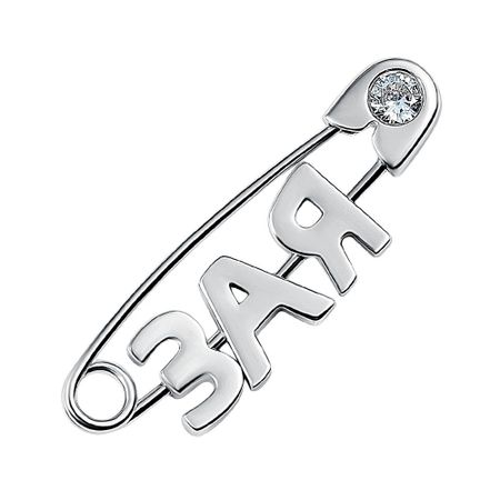 Брошь-булавка Зая из серебра с фианитом 1790₽