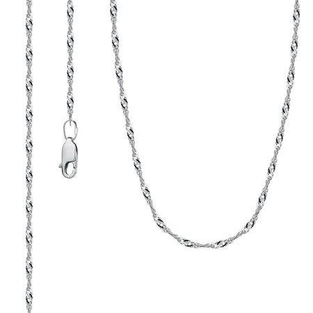 Серебряная цепочка Сингапур с родированием 1190₽