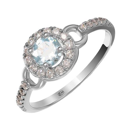 Кольцо TALANT из серебра с топазом и фианитами 1190₽