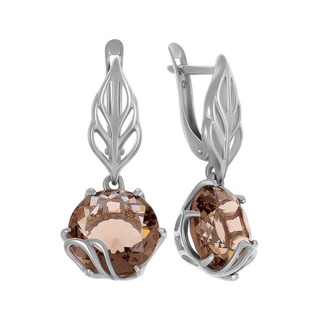 Серебряные серьги с раухтопазами 2170₽