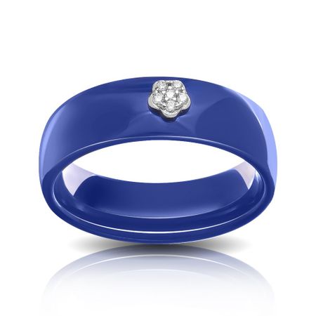 Кольцо из серебра с керамикой и фианитами 990₽