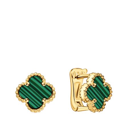 Серебряные серьги с пластиком и позолотой 3990₽