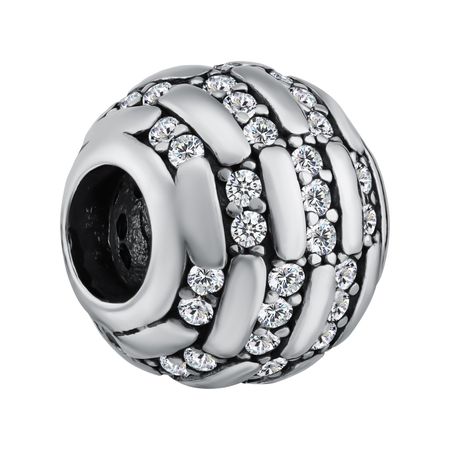 Серебряный шарм с фианитами и чернением 1590₽