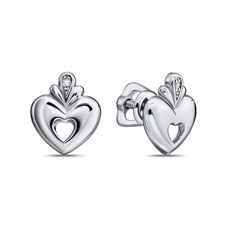 Серебряные серьги с фианитами 990₽