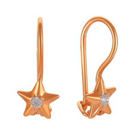 Серьги детские TALANT Звезда из серебра с фианитами 249₽