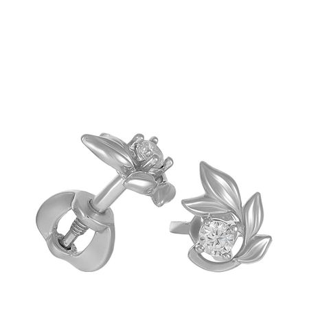 Серьги-пусеты из серебра с фианитами 990₽