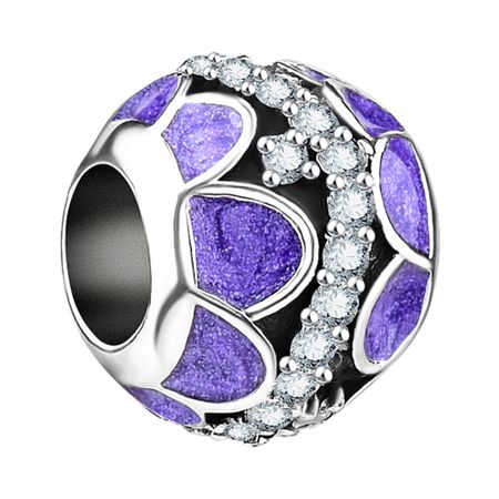 Серебряный шарм с эмалью и фианитами 1690₽