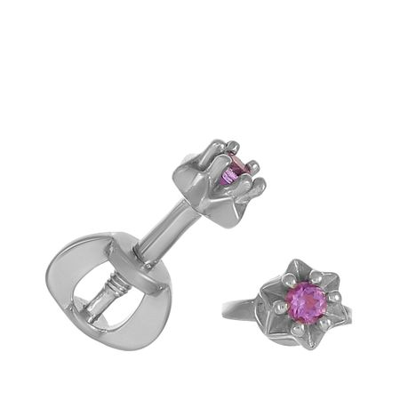 Серьги-пусеты из серебра с аметистами 990₽