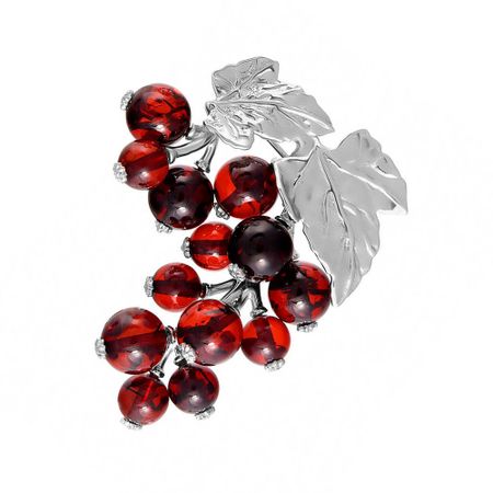 Брошь из серебра с янтарем 4990₽