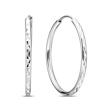 Серебряные серьги с алмазной гранью и родированием 249₽