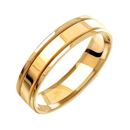 Золотое обручальное кольцо синтеринг 5 мм