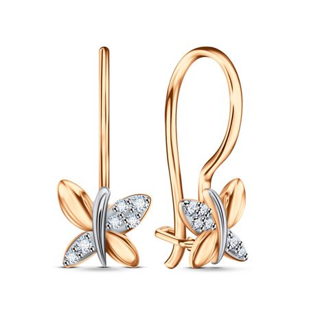 Золотые серьги с бриллиантами 41990₽