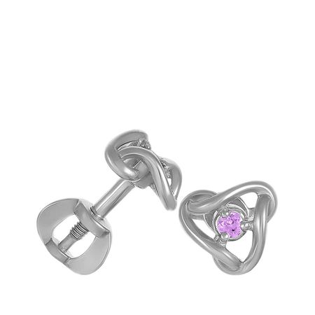 Серьги-пусеты из серебра с аметистами 990₽