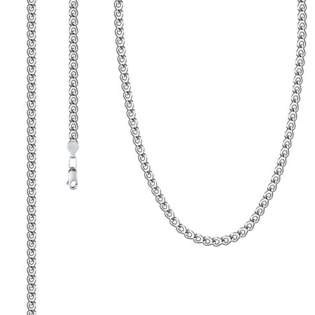 Серебряная цепочка Лав с родированием 1890₽