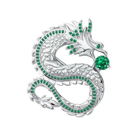 Серебряная брошь с фианитами 5990₽