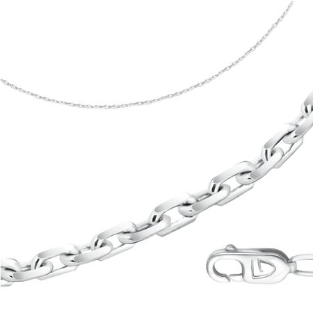 Серебряная цепочка Якорь с родированием 690₽