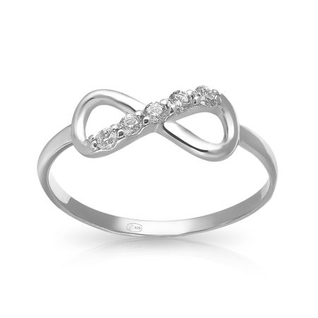 Кольцо Бесконечность из серебра с фианитами 249₽