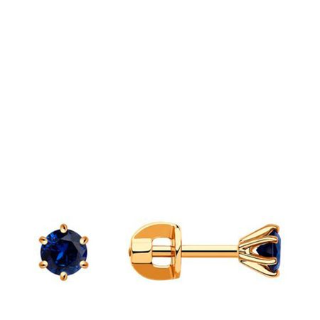 Золотые серьги с сапфирами 73990₽